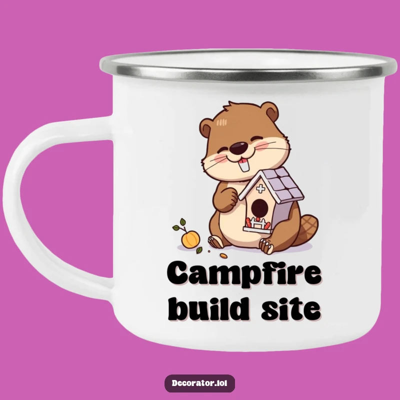 Funny Beaver Birdhouse Camping Mug: Gift for Outdoor Builders!