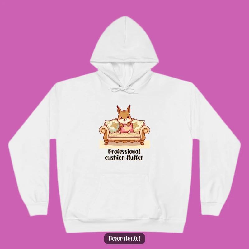 Cozy Funny Squirrel Hoodie: Warm Sofa Vibes, Perfect Humorous Gift for Loungers