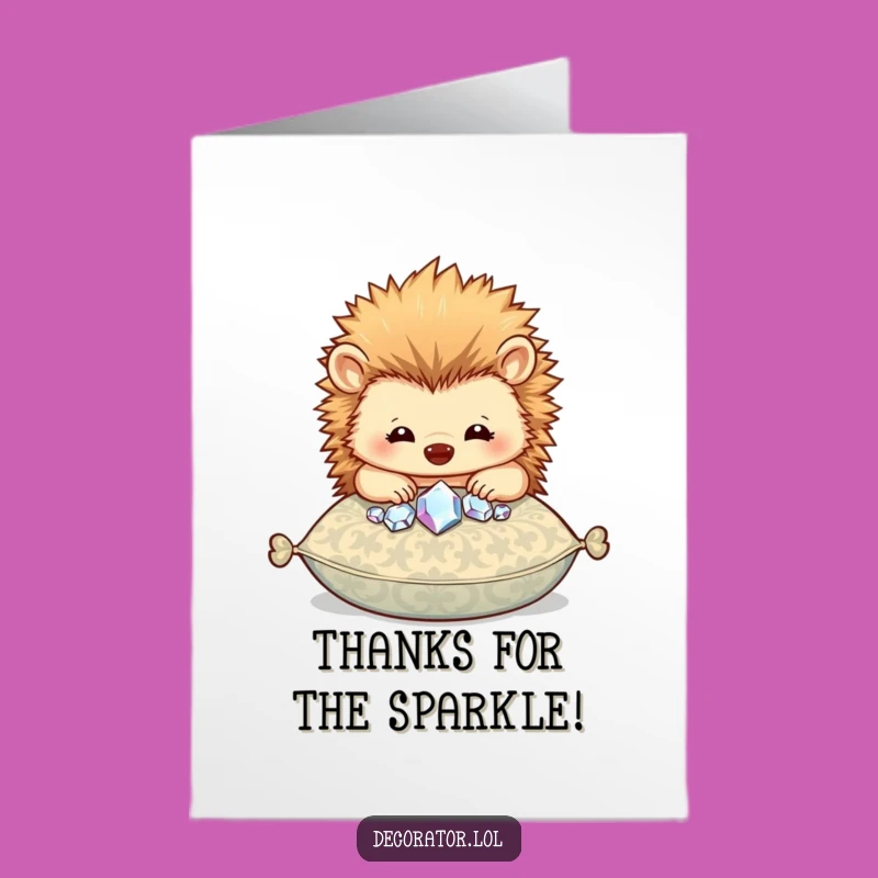 Thankful Free Printable Card: Hedgehog's Gem Art, Express Gratitude Cheerfully
